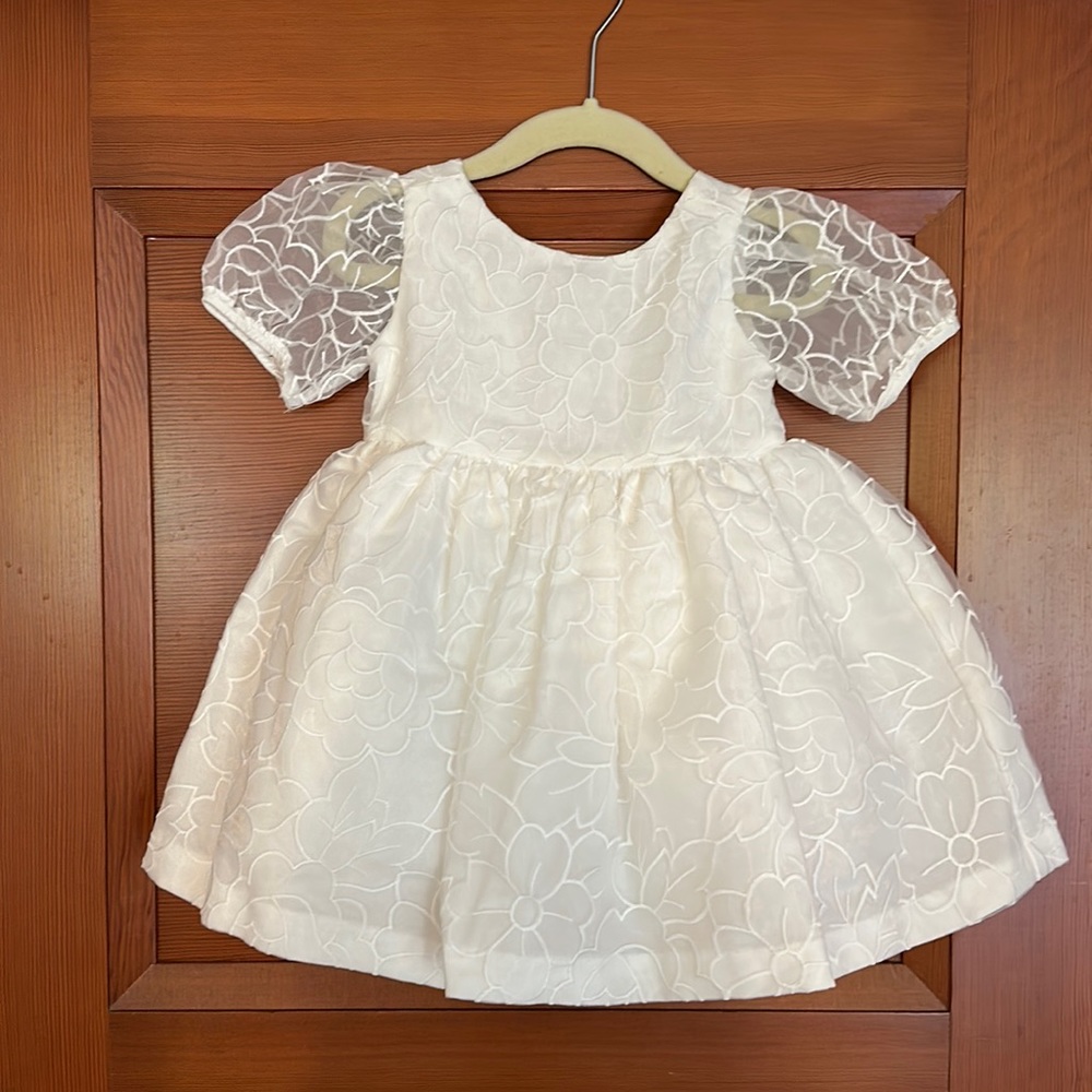 Janie and Jack White Floral Dress - Baby Flower Girl Dress - Special Occassion